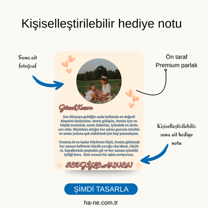 Güzel Kızıma Kalp Kolye