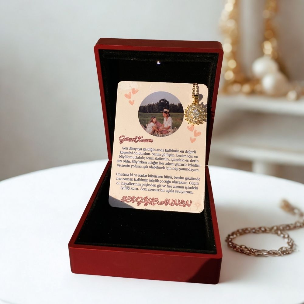 Güzel Kızıma Güneş Kolye