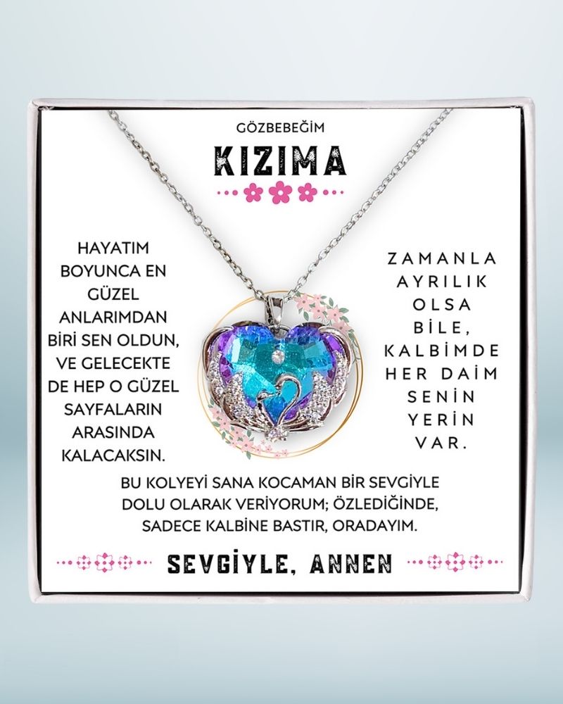 Gözbebeğim Kızıma - Okyanus Kalbi Kolye