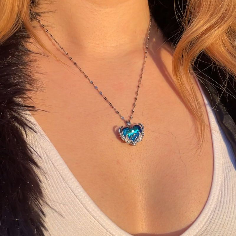 Güzel Kızıma Okyanus Kalbi Kolye